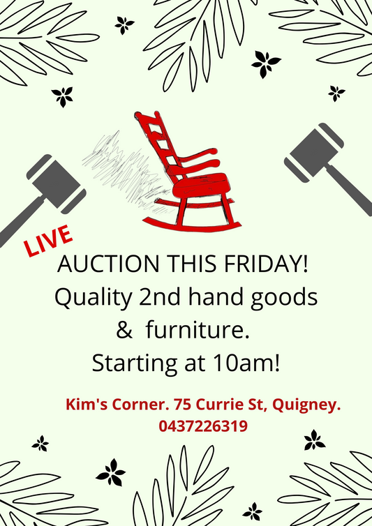 Live auction at Kim's this Friday