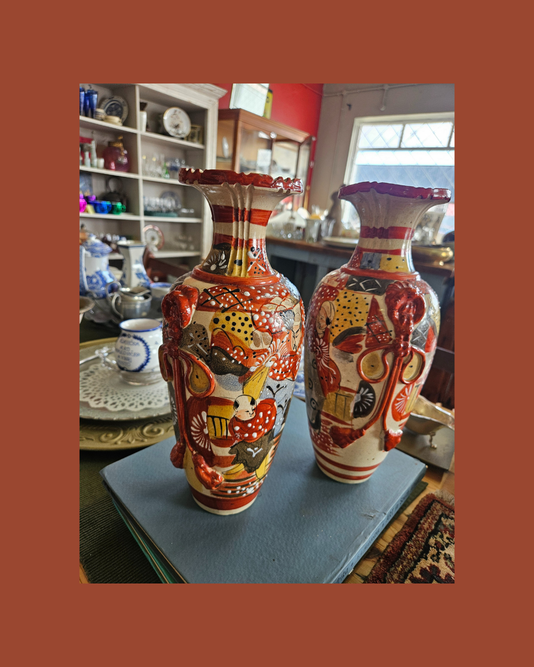Pair of Satsuma vases