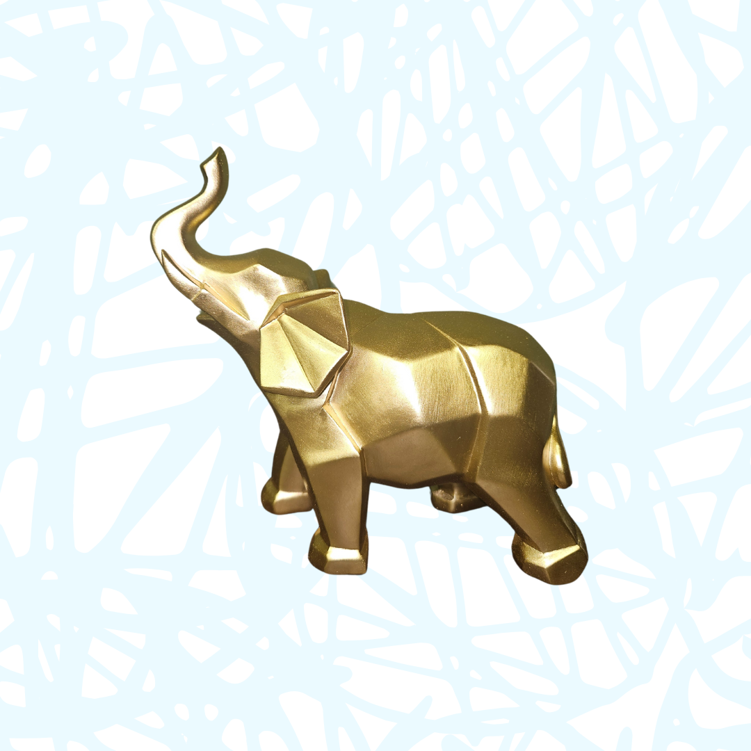 Golden Elephant Figurines