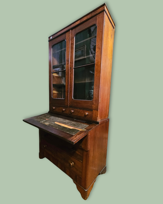 Victorian bookcase bureau