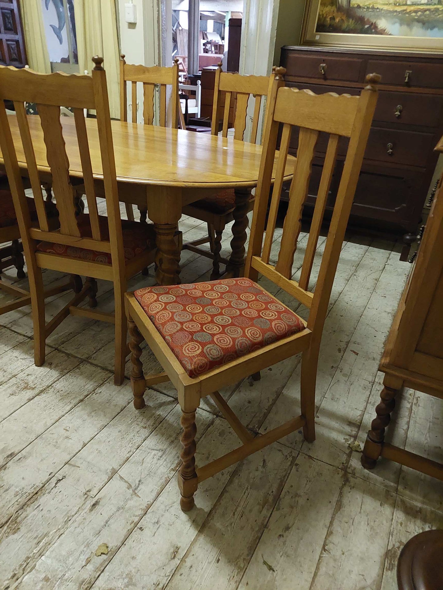 Oak dining room suite