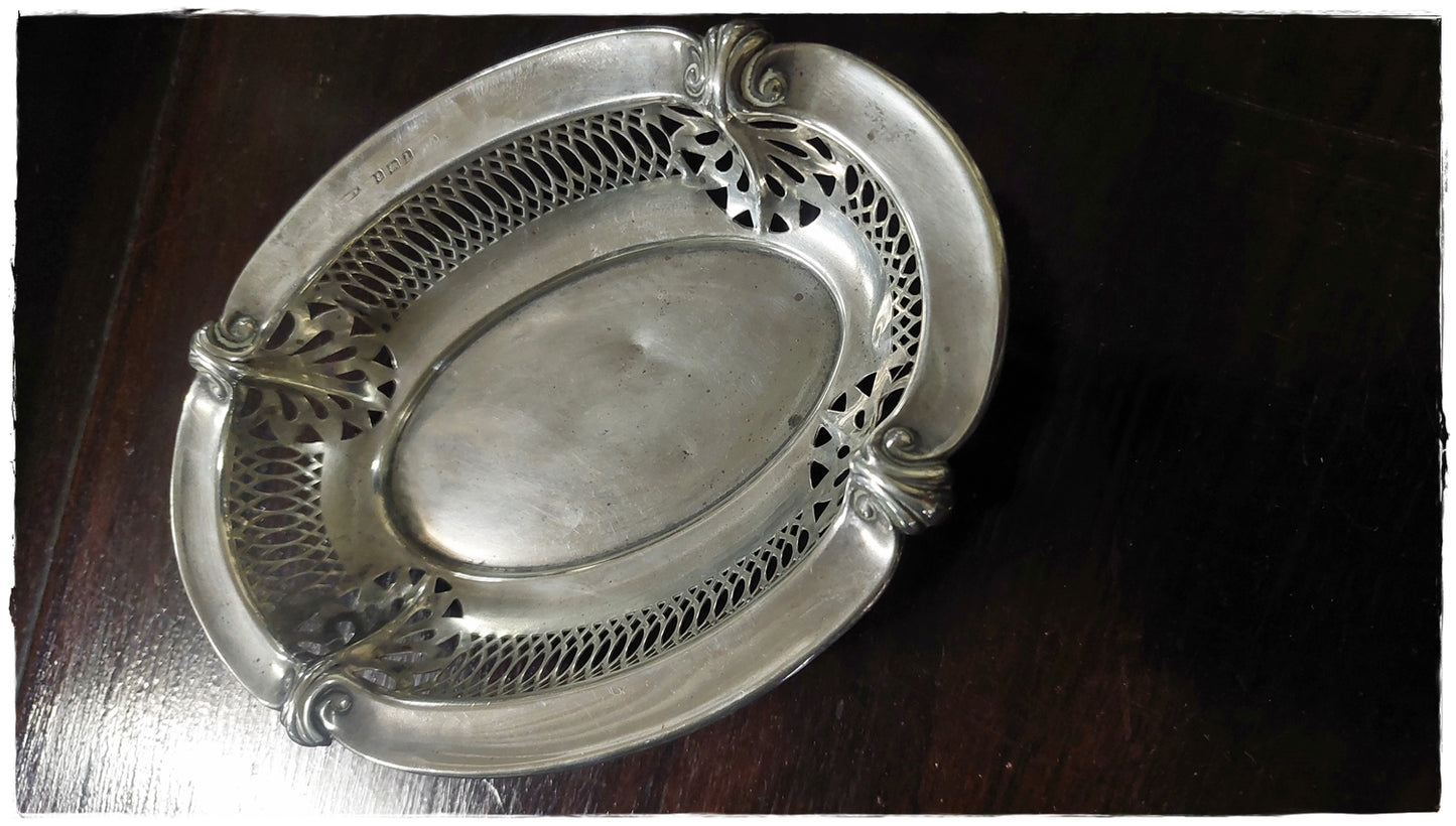 Hallmarked silver sweet dish