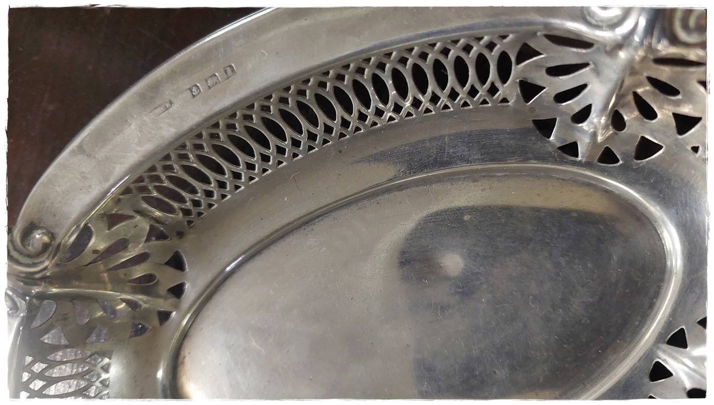 Hallmarked silver sweet dish