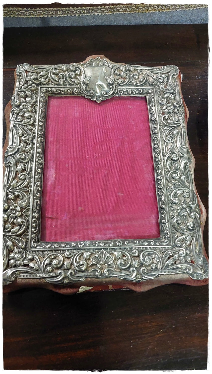 Ornate silver frame