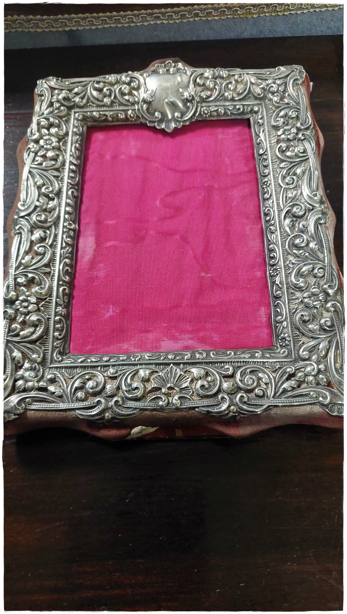 Ornate silver frame