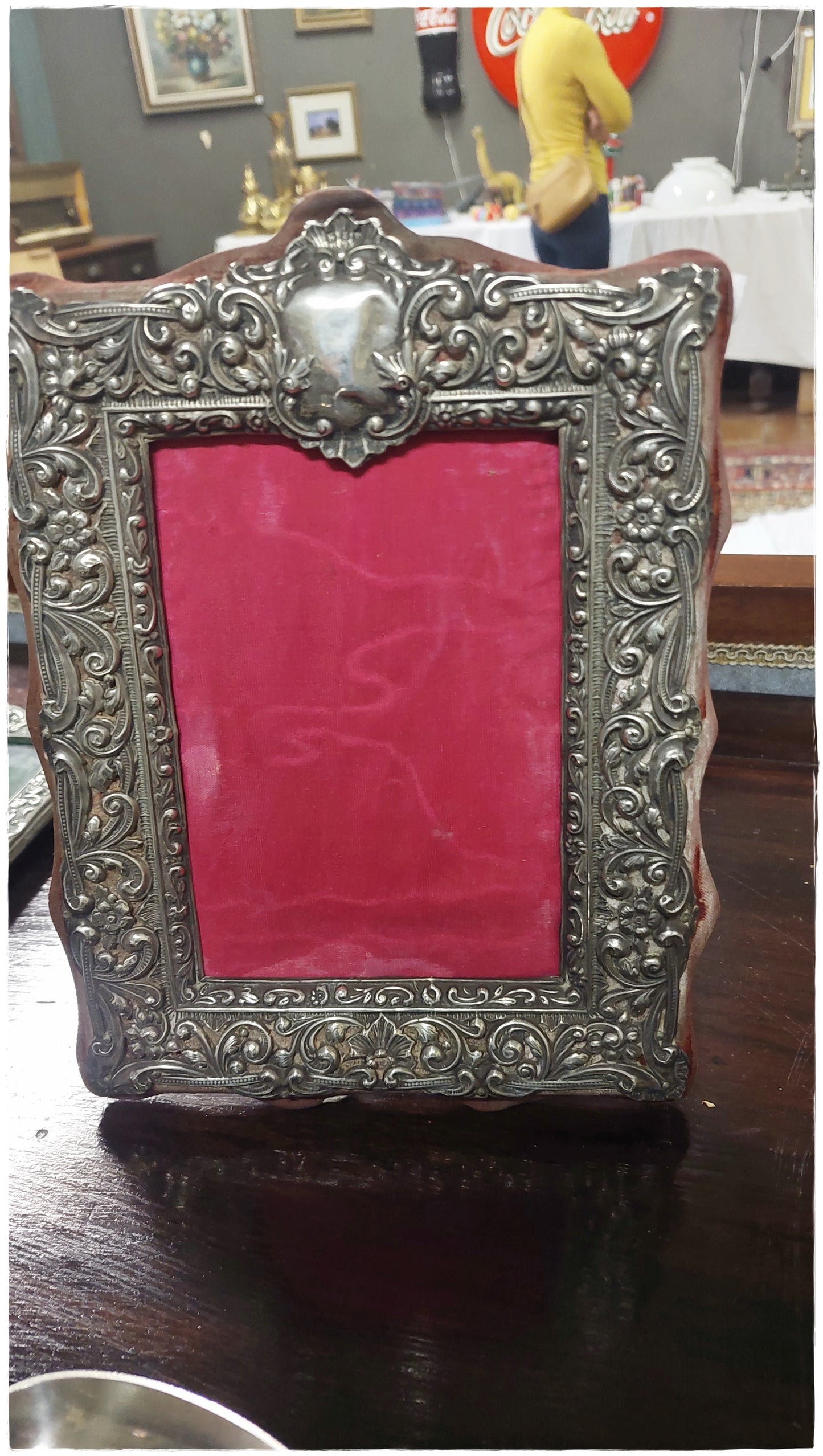 Ornate silver frame