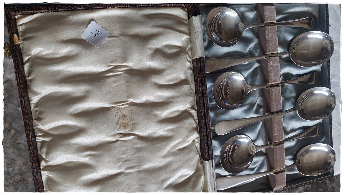 Boxed set of soup spoons