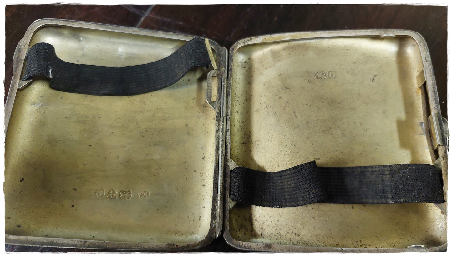 Hallmarked silver cigarette case