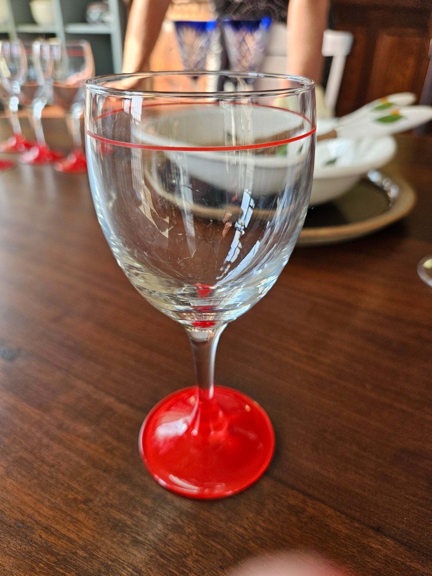 Set of 6 wine glasses made in France