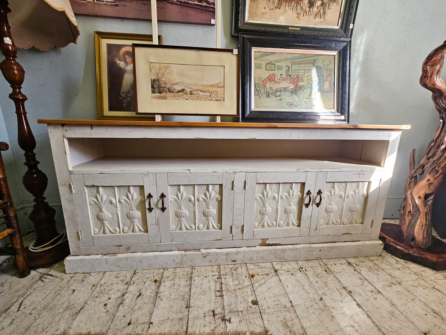 Large rustic TV unit
