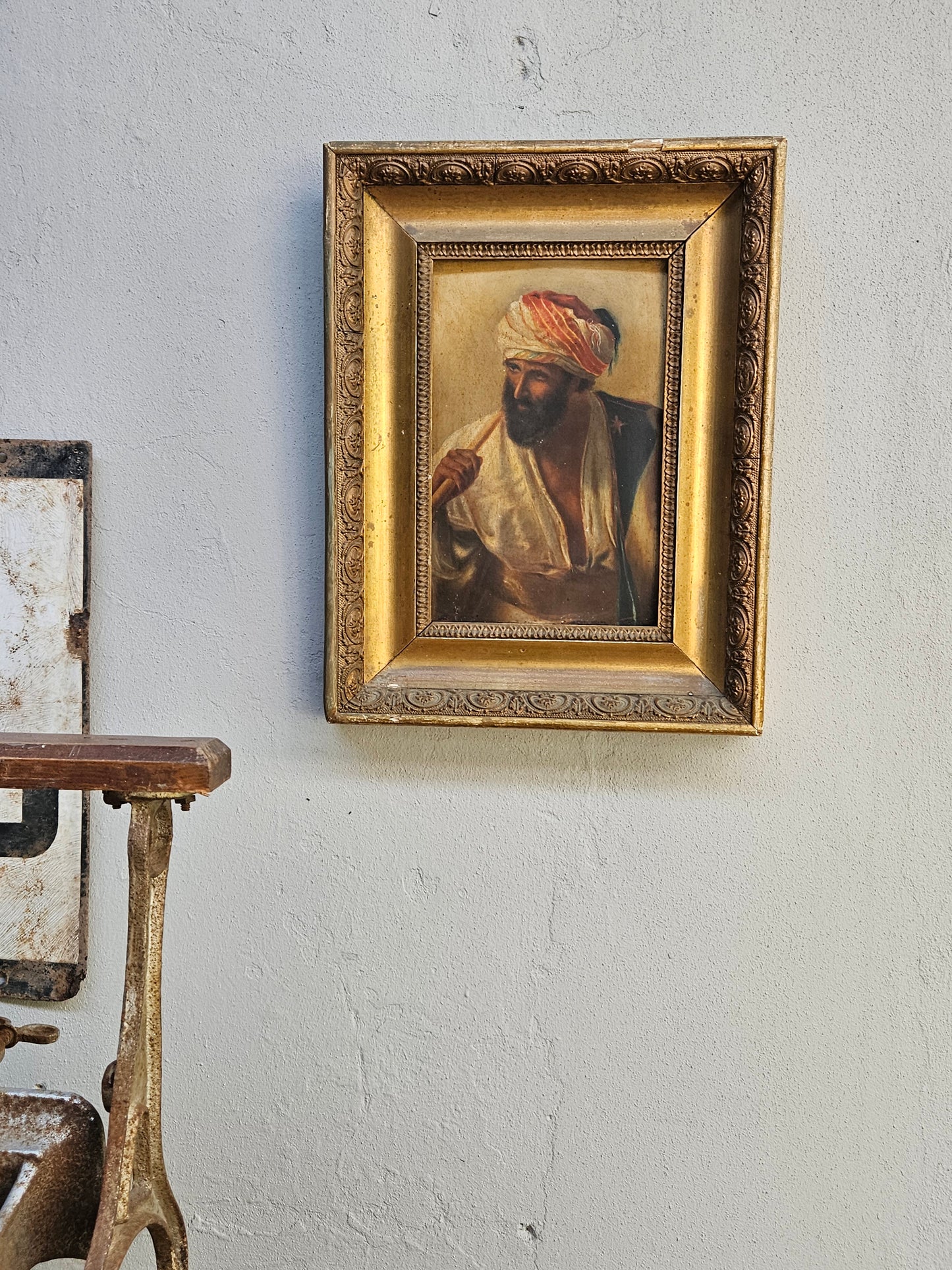 Portrait of a man painting