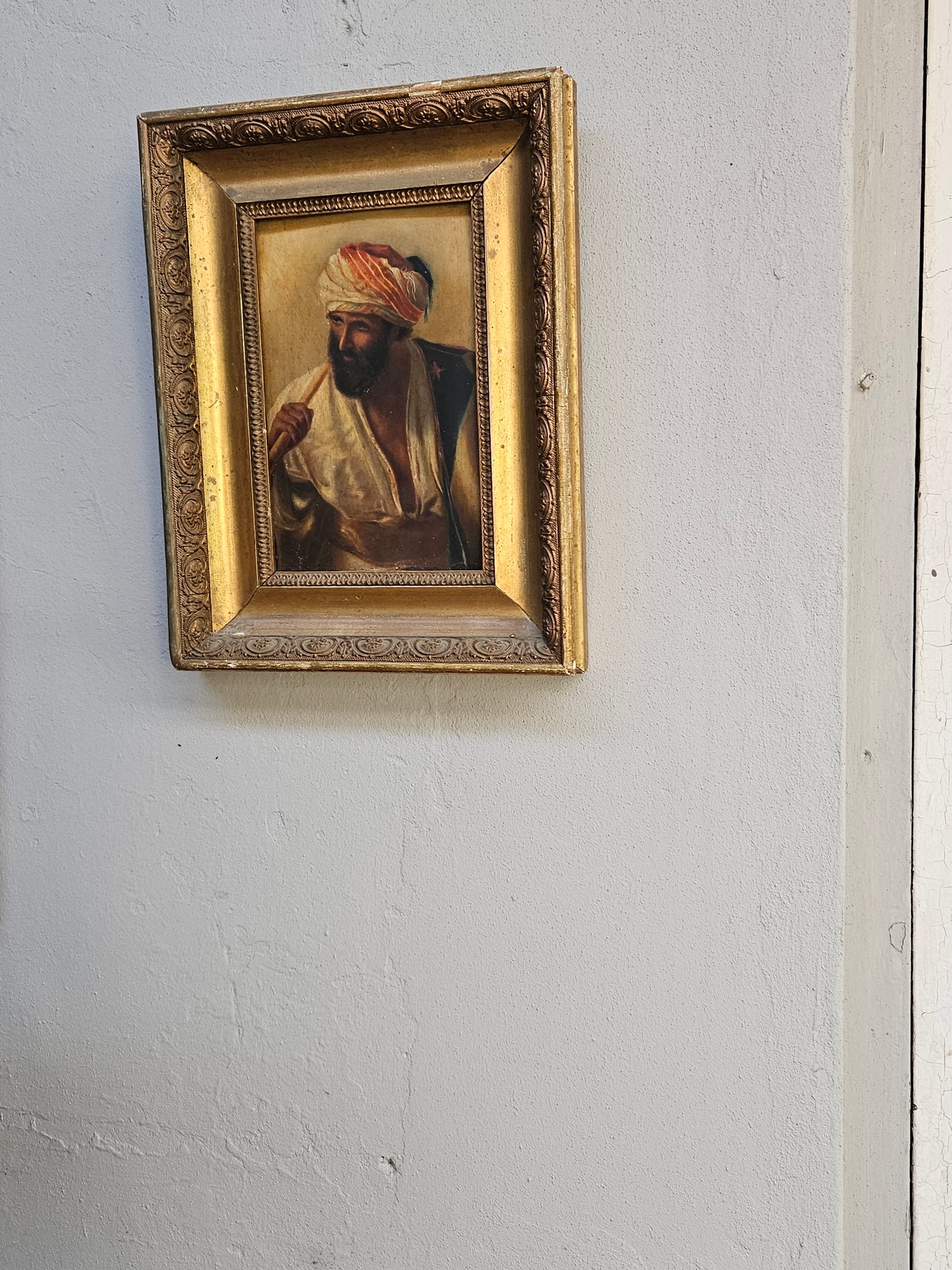 Portrait of a man painting
