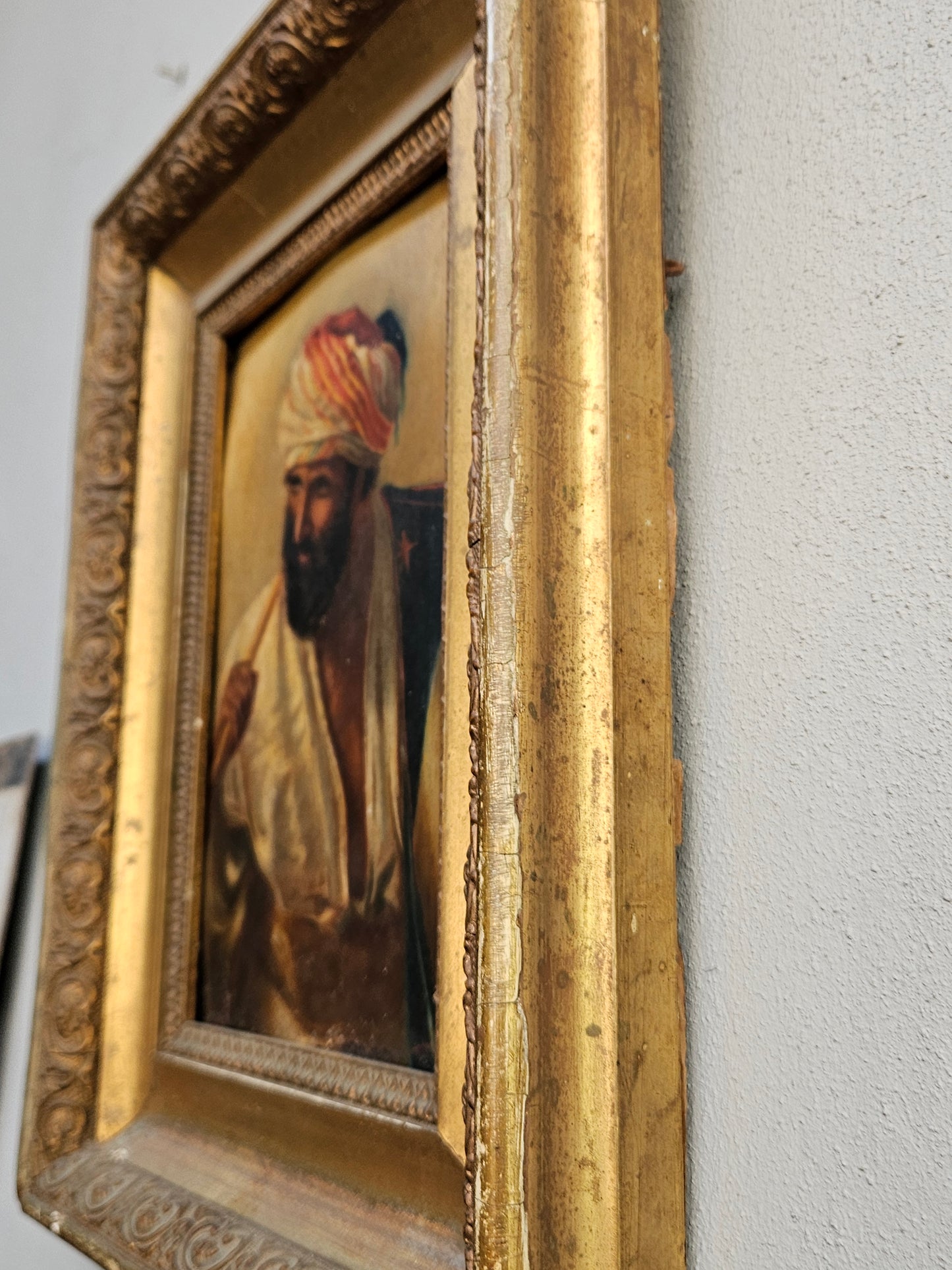 Portrait of a man painting