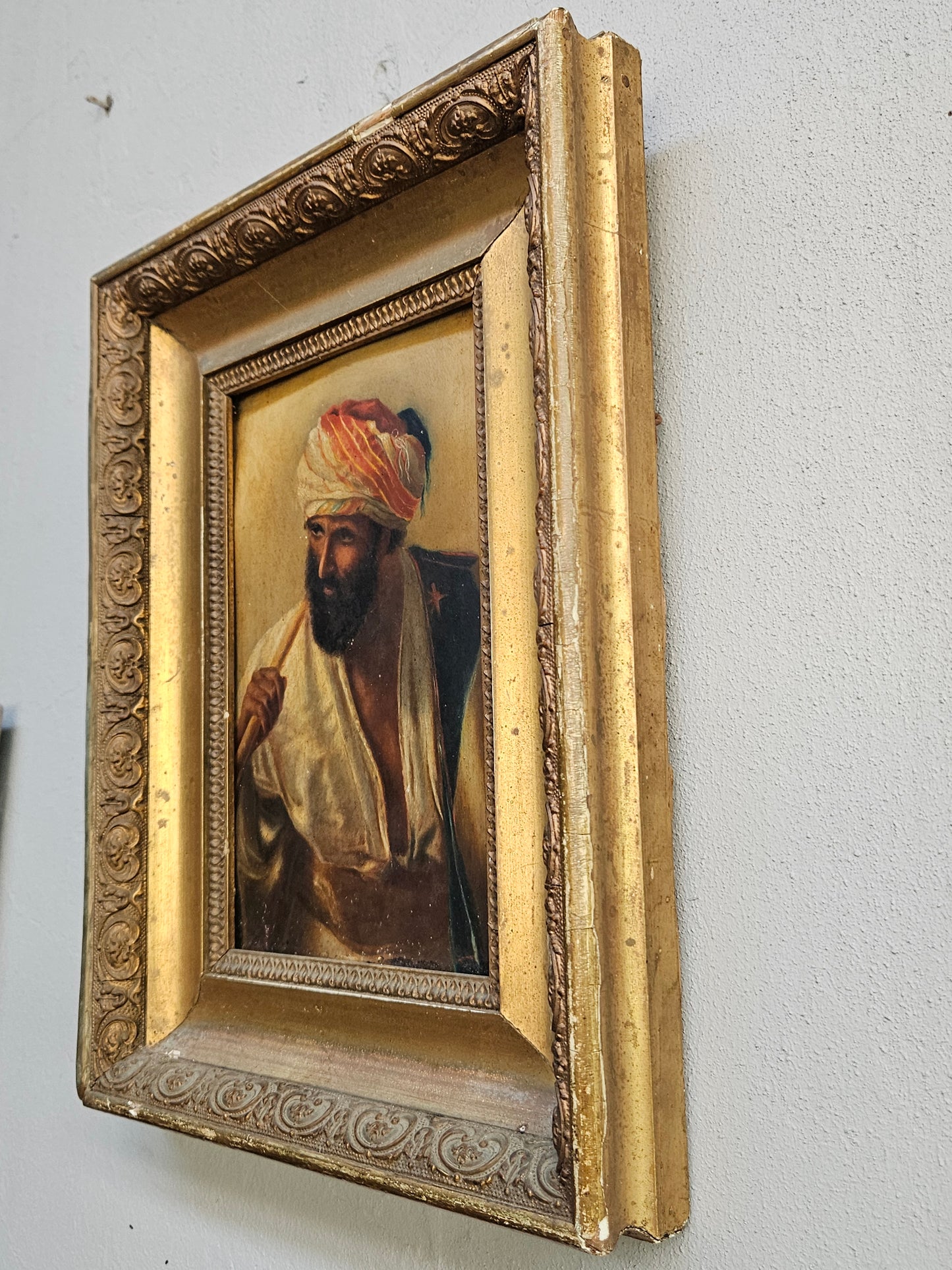 Portrait of a man painting