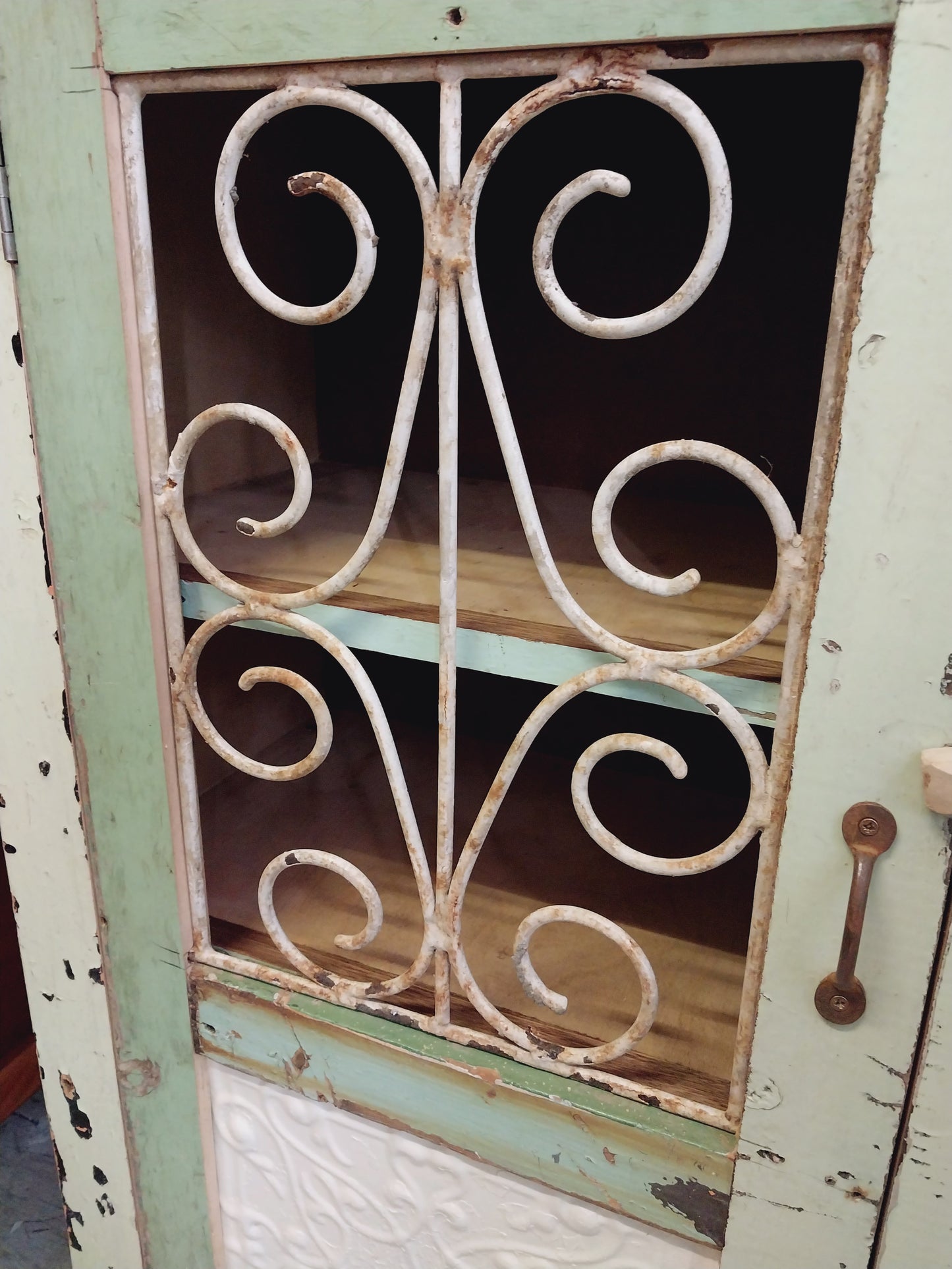 Rustic green cupboard