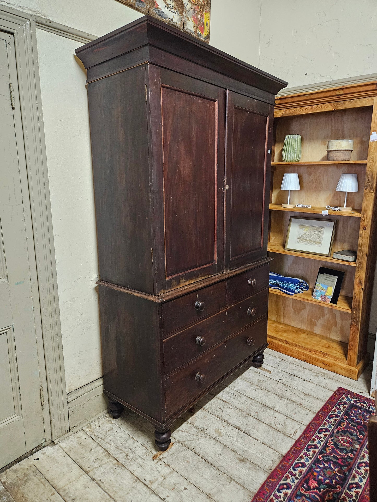 Original antique linen press