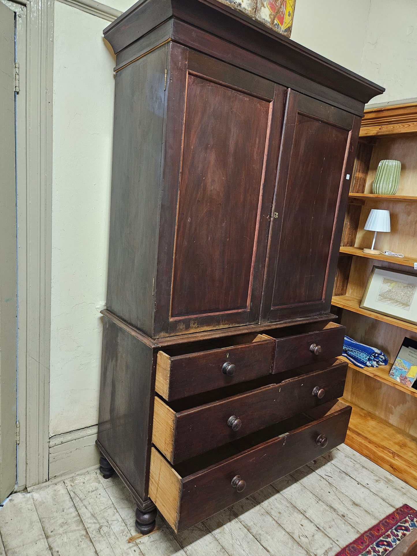 Original antique linen press