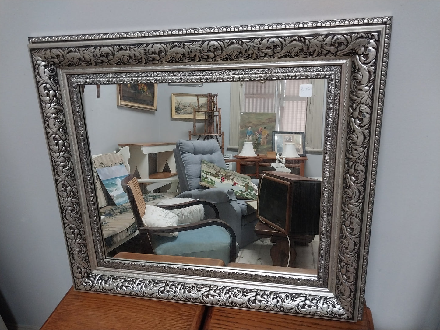 Mirror in silver frame
