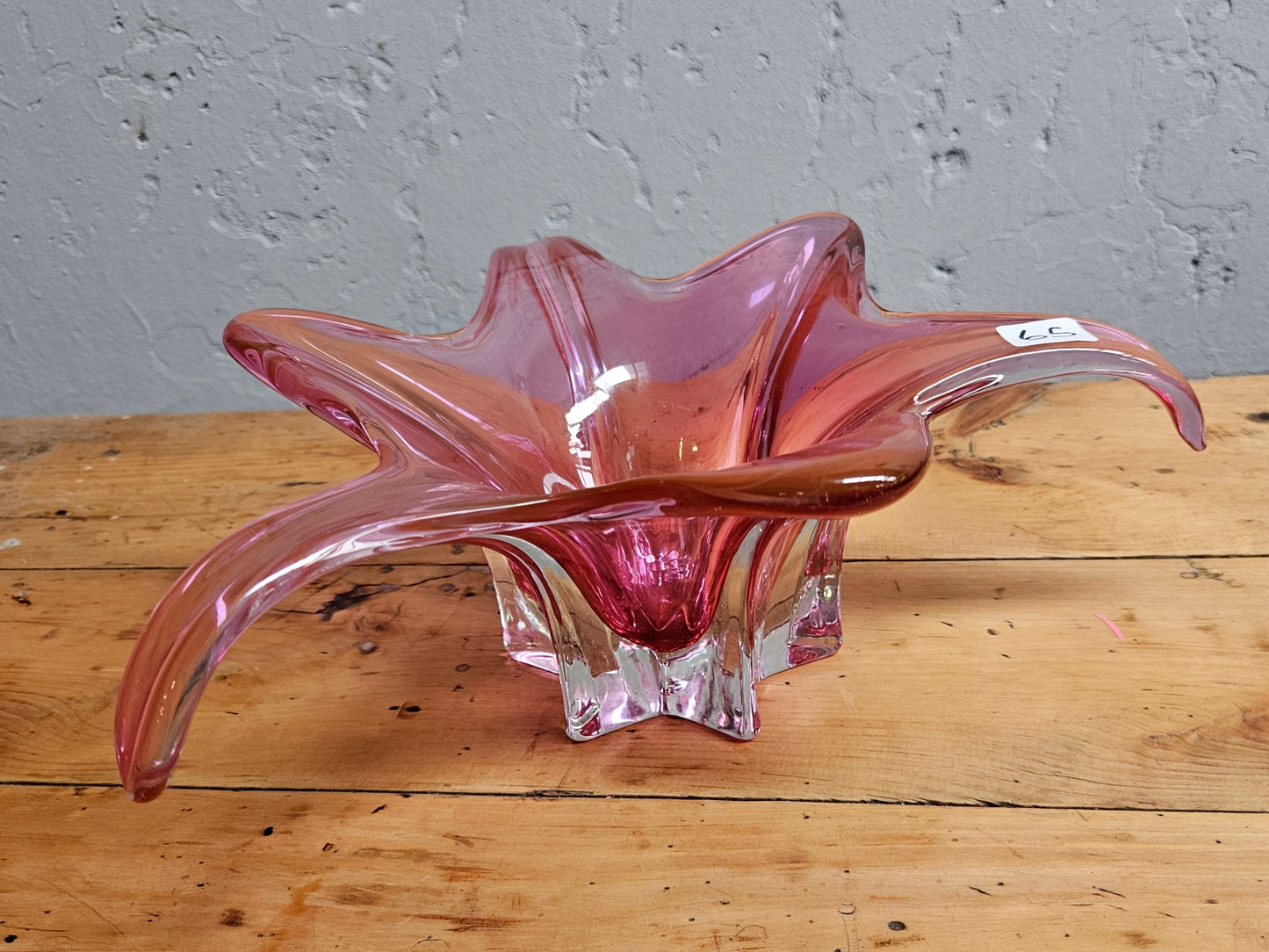 Pink Murano glass bowl