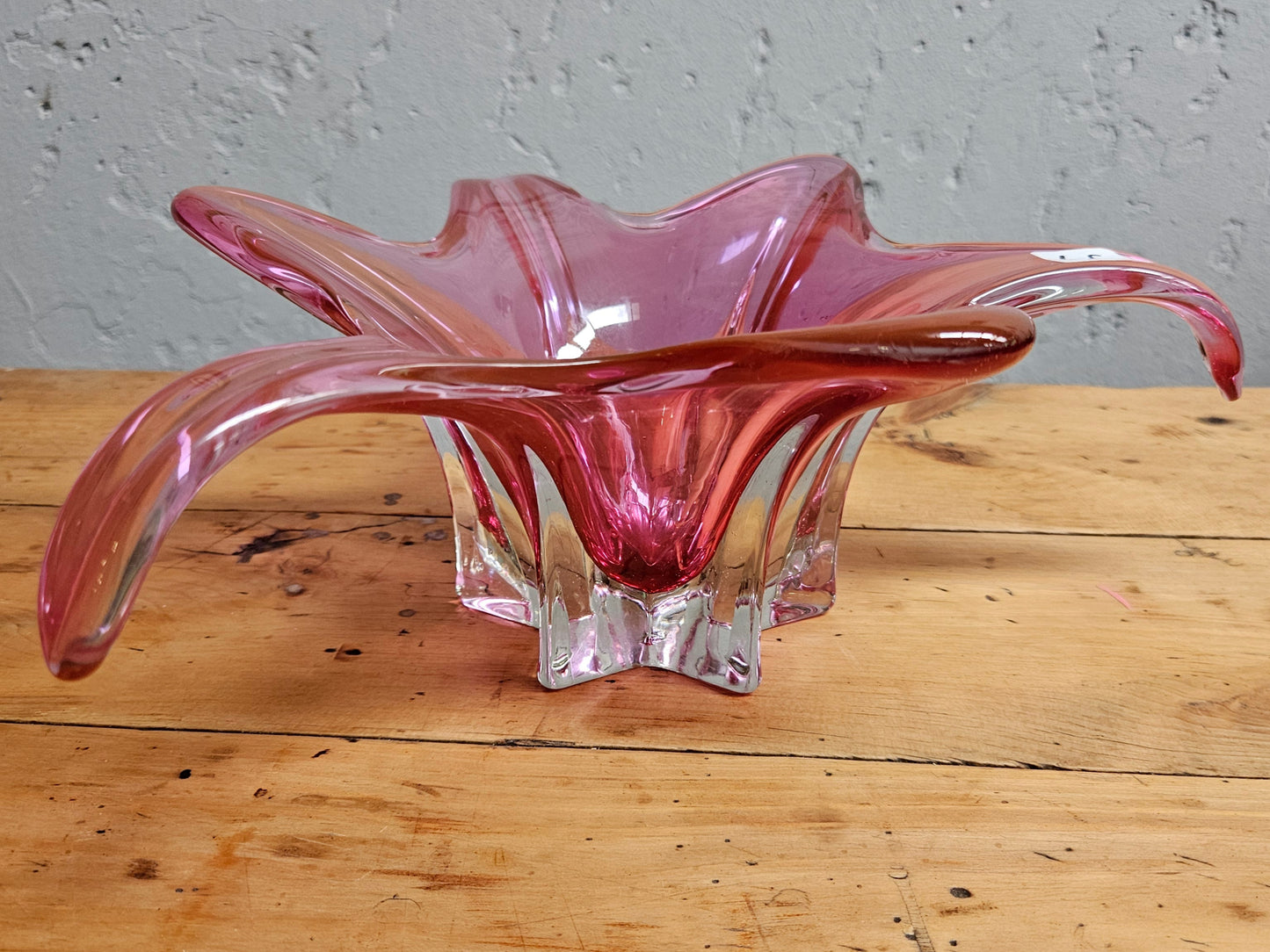 Pink Murano glass bowl
