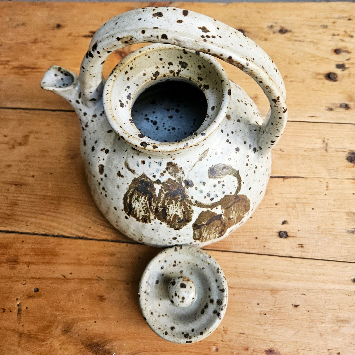 Funky pottery teapot