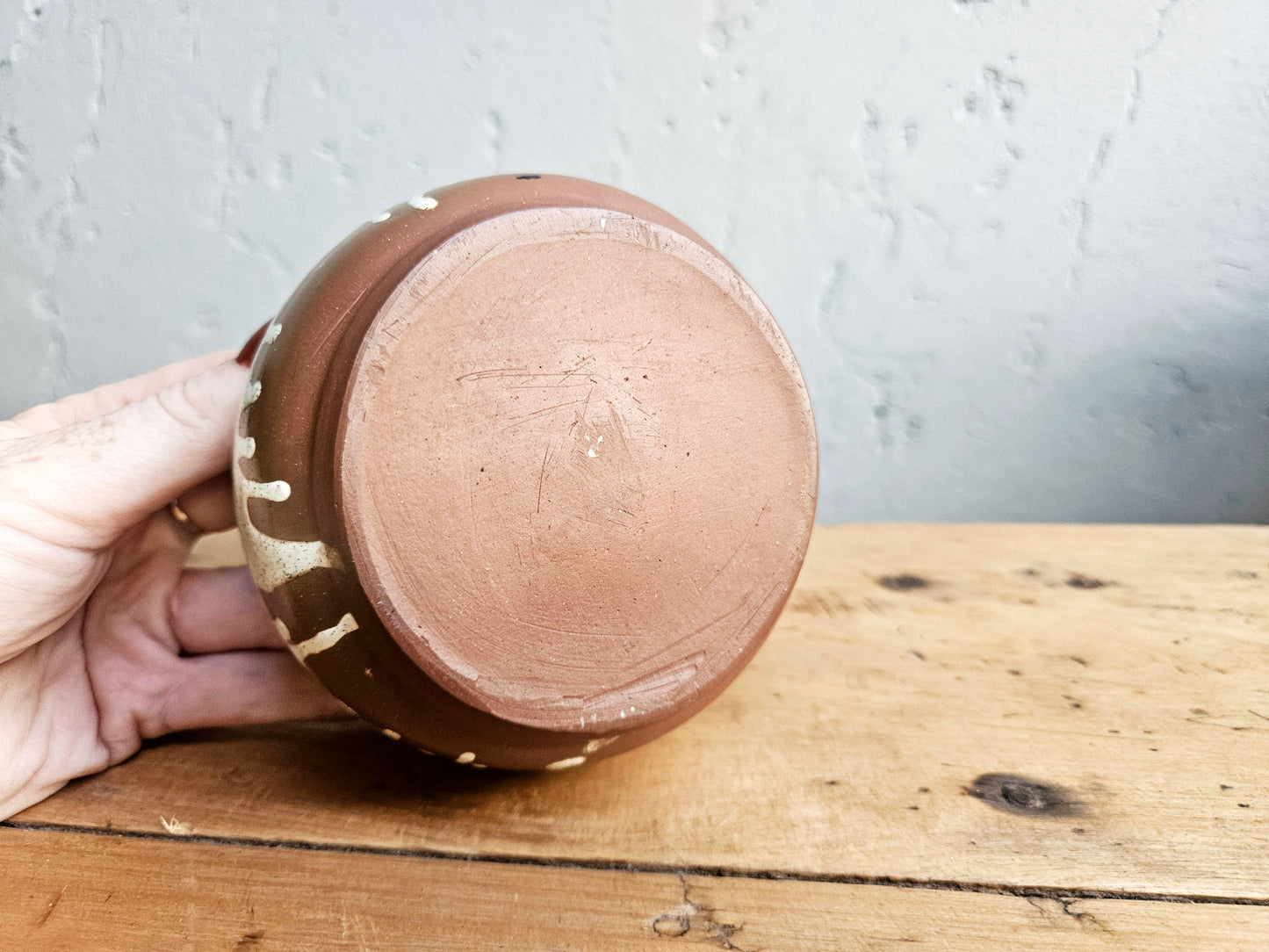 Small drip glaze pottery dish