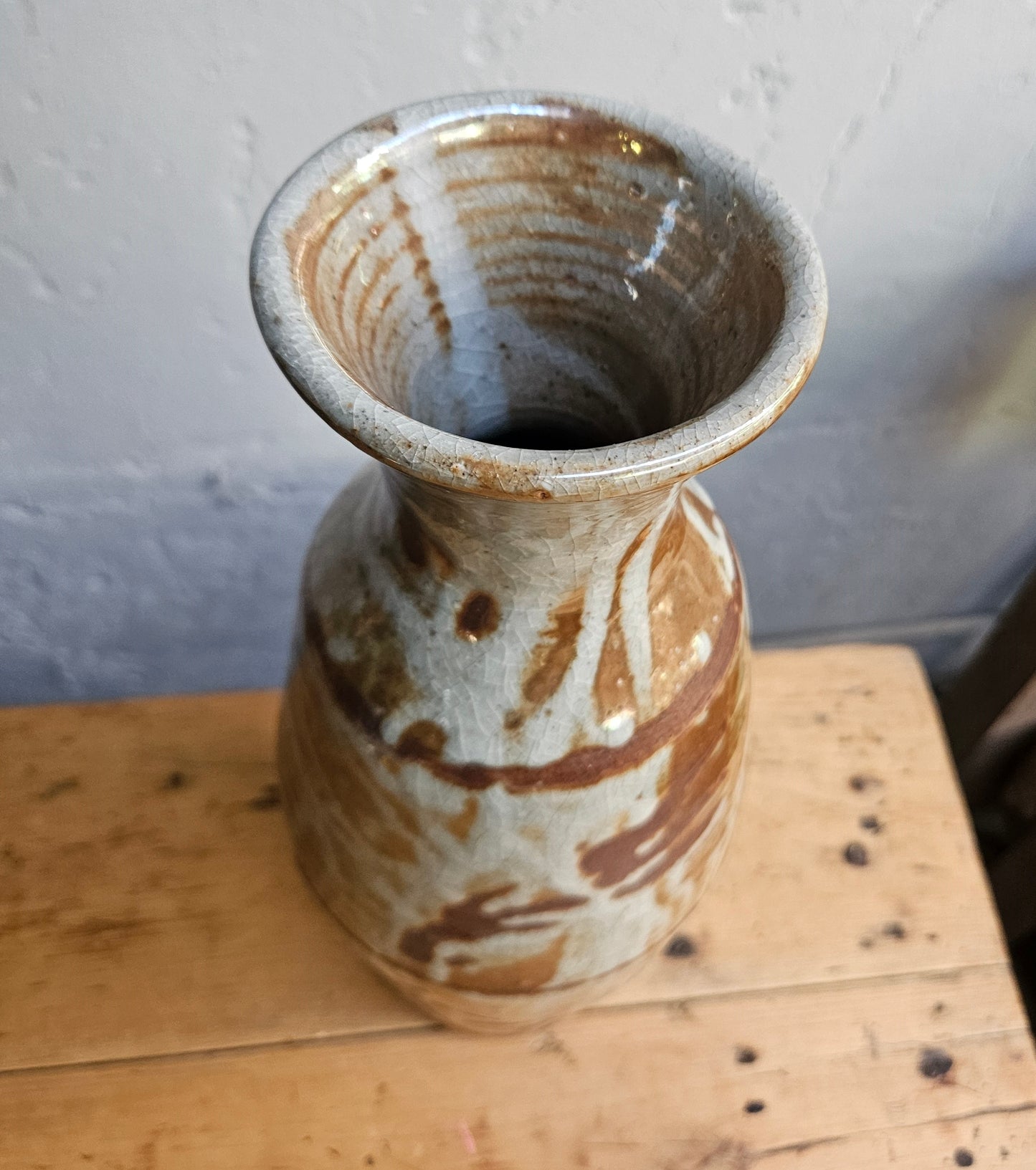 Tall pottery vase