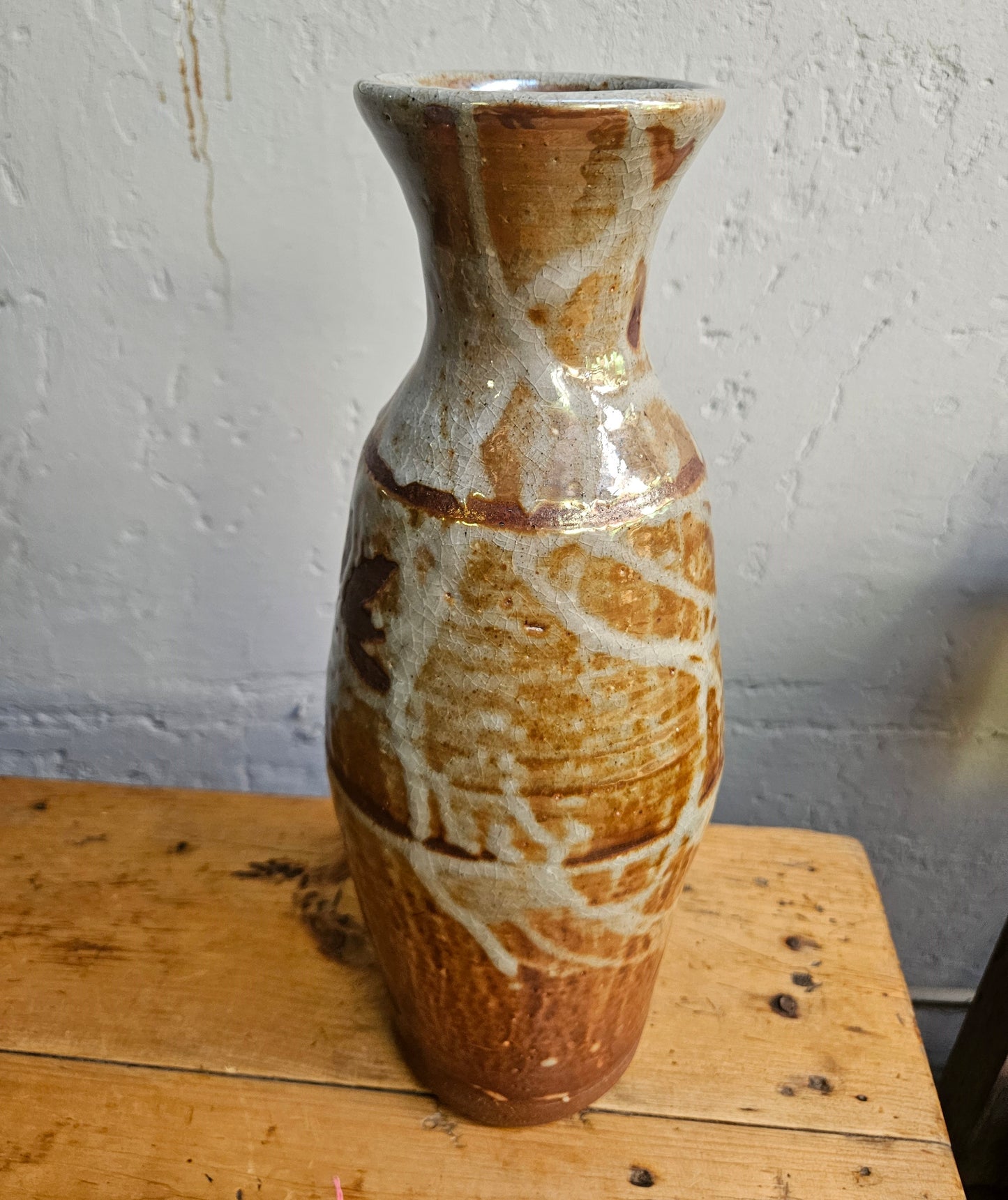 Tall pottery vase