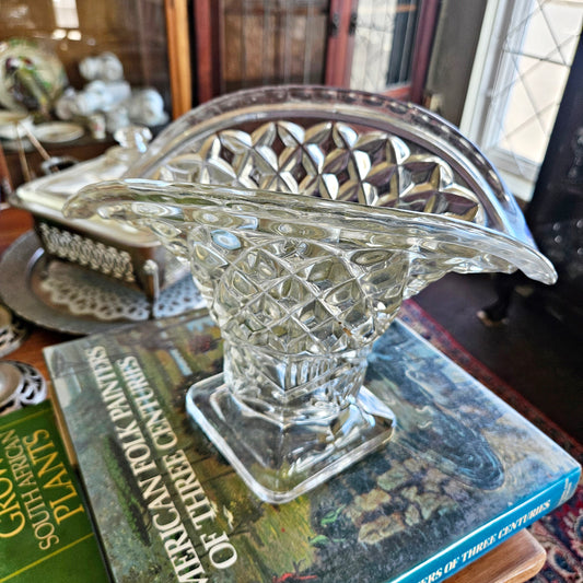 Pressed glass vase