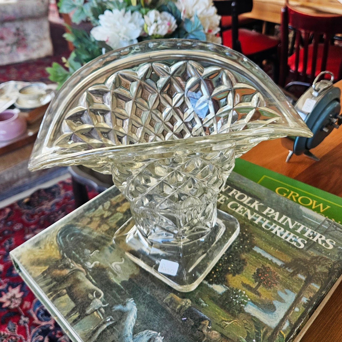 Pressed glass vase