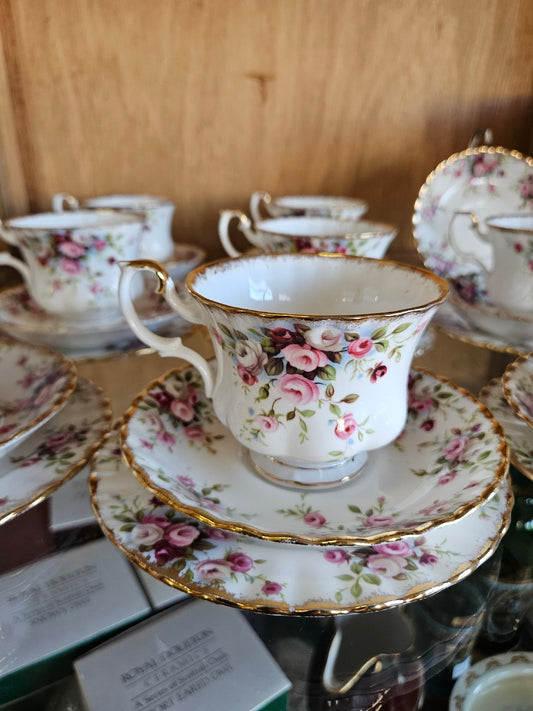 Set of 8 Royal Albert trios