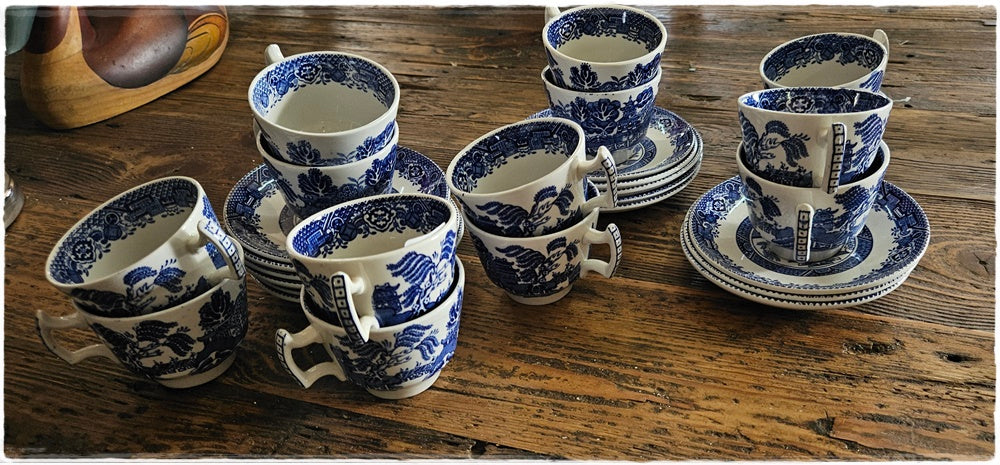 Woods Ware coffee set in Willow Pattern