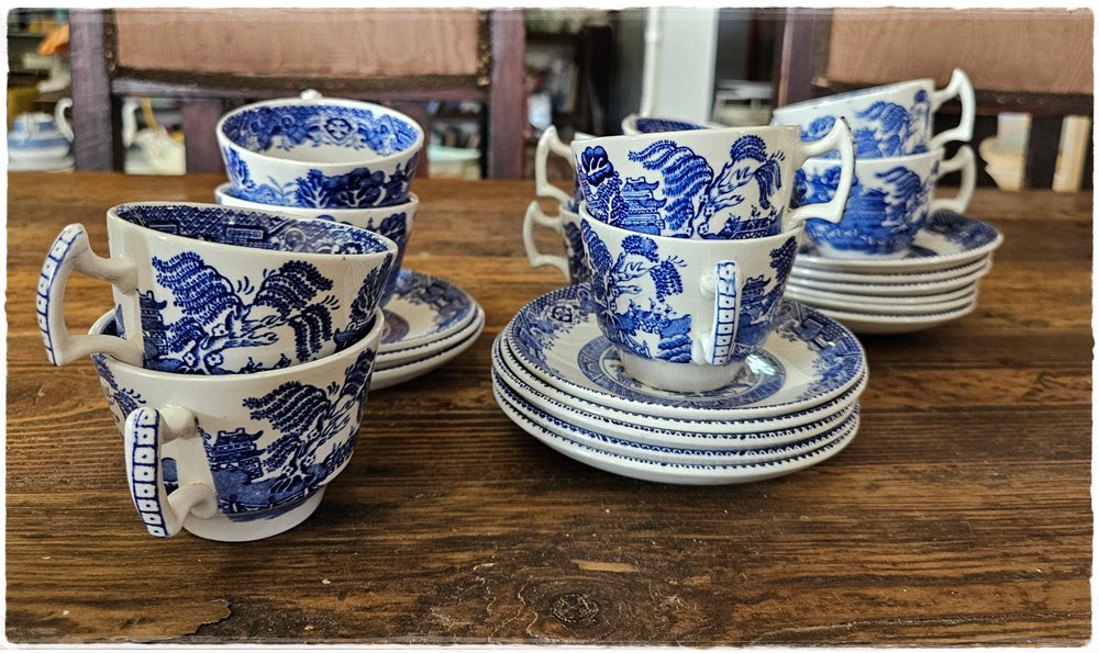 Woods Ware coffee set in Willow Pattern