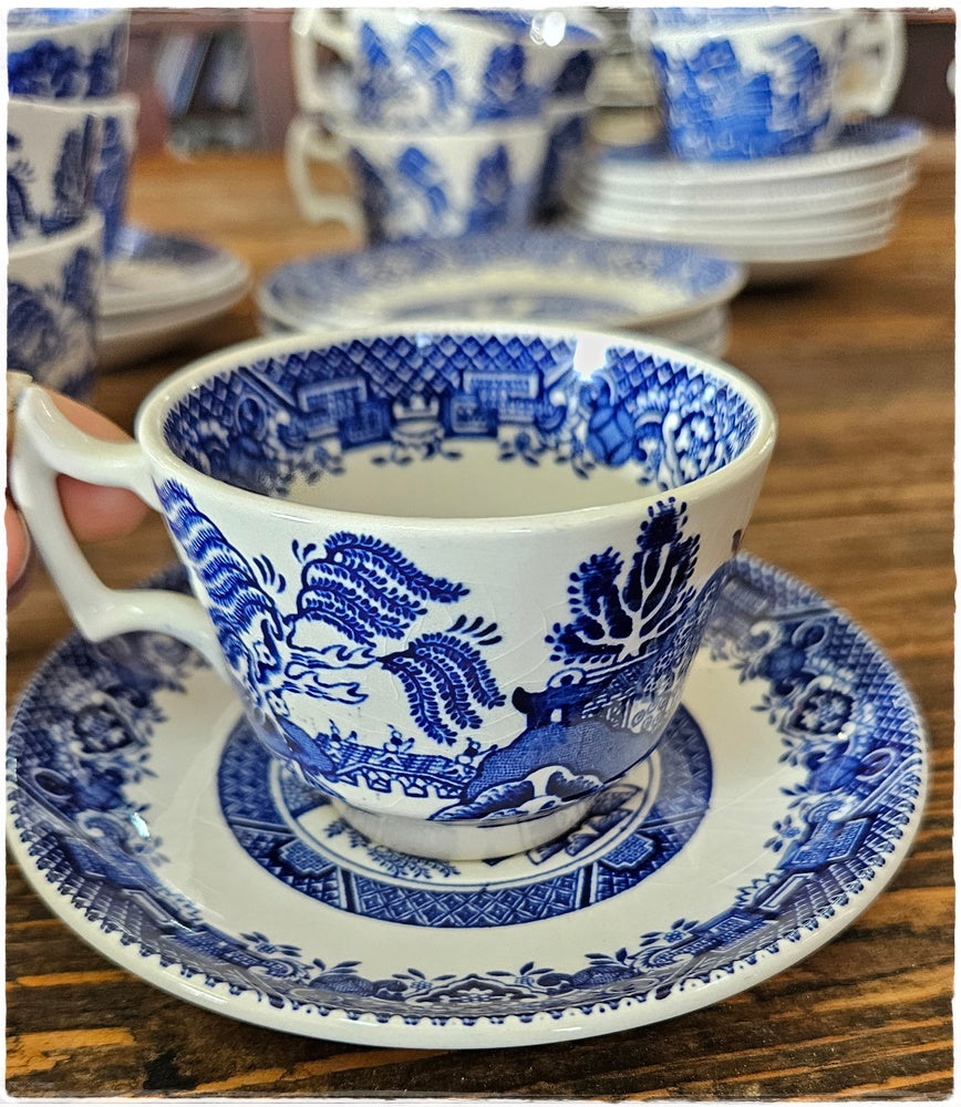 Woods Ware coffee set in Willow Pattern