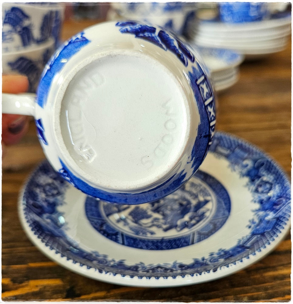 Woods Ware coffee set in Willow Pattern