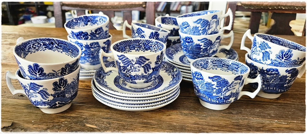 Woods Ware coffee set in Willow Pattern