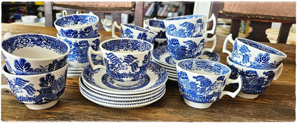 Woods Ware coffee set in Willow Pattern