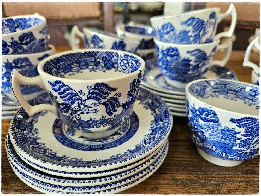 Woods Ware coffee set in Willow Pattern