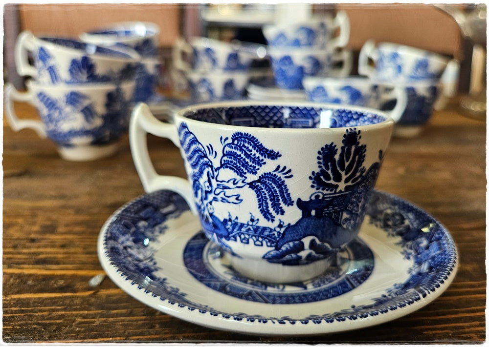 Woods Ware coffee set in Willow Pattern