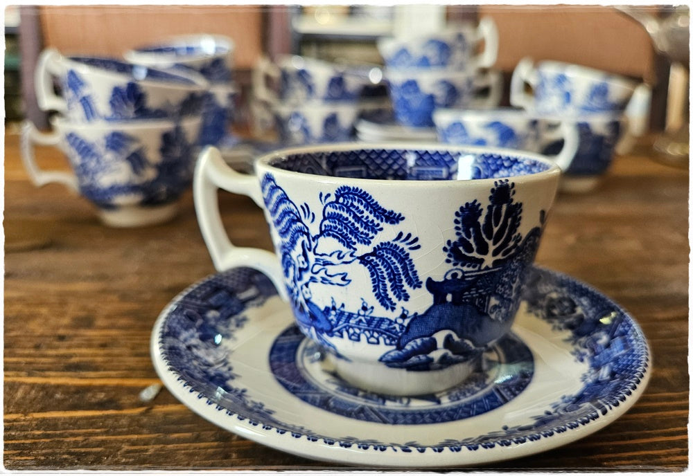 Woods Ware coffee set in Willow Pattern