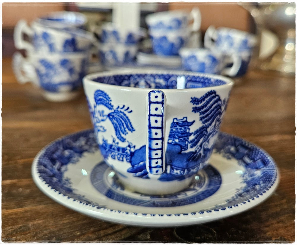 Woods Ware coffee set in Willow Pattern