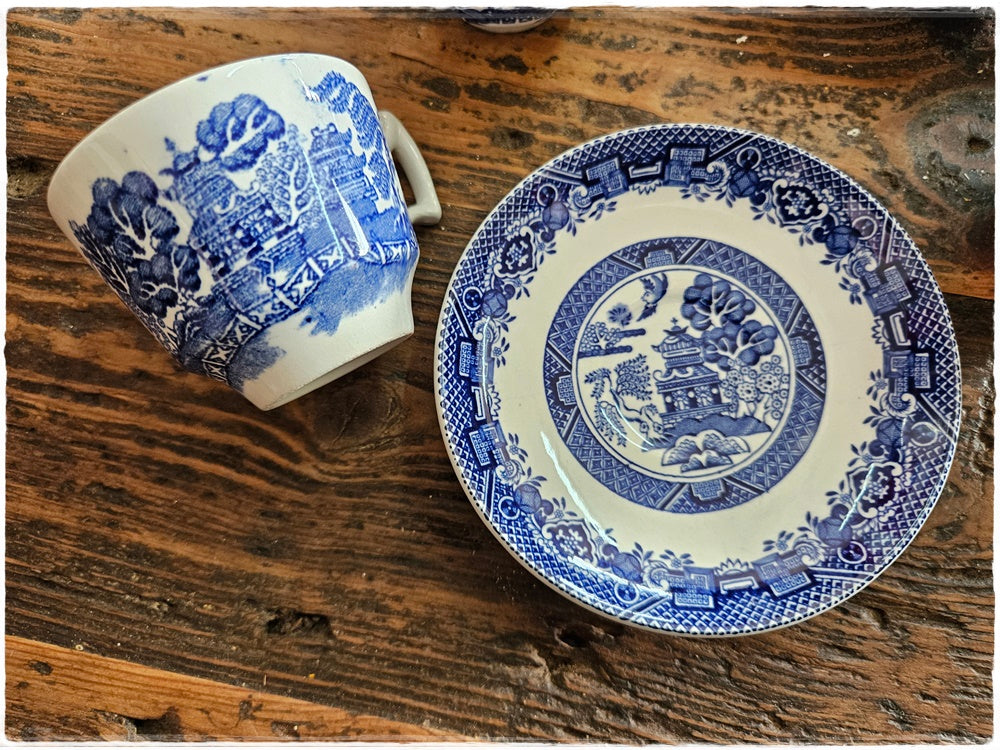 Woods Ware coffee set in Willow Pattern