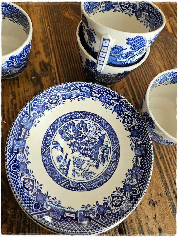 Woods Ware coffee set in Willow Pattern
