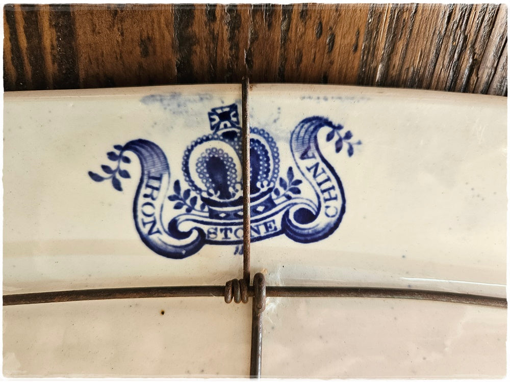 Large Iron Stone China ceramic plate