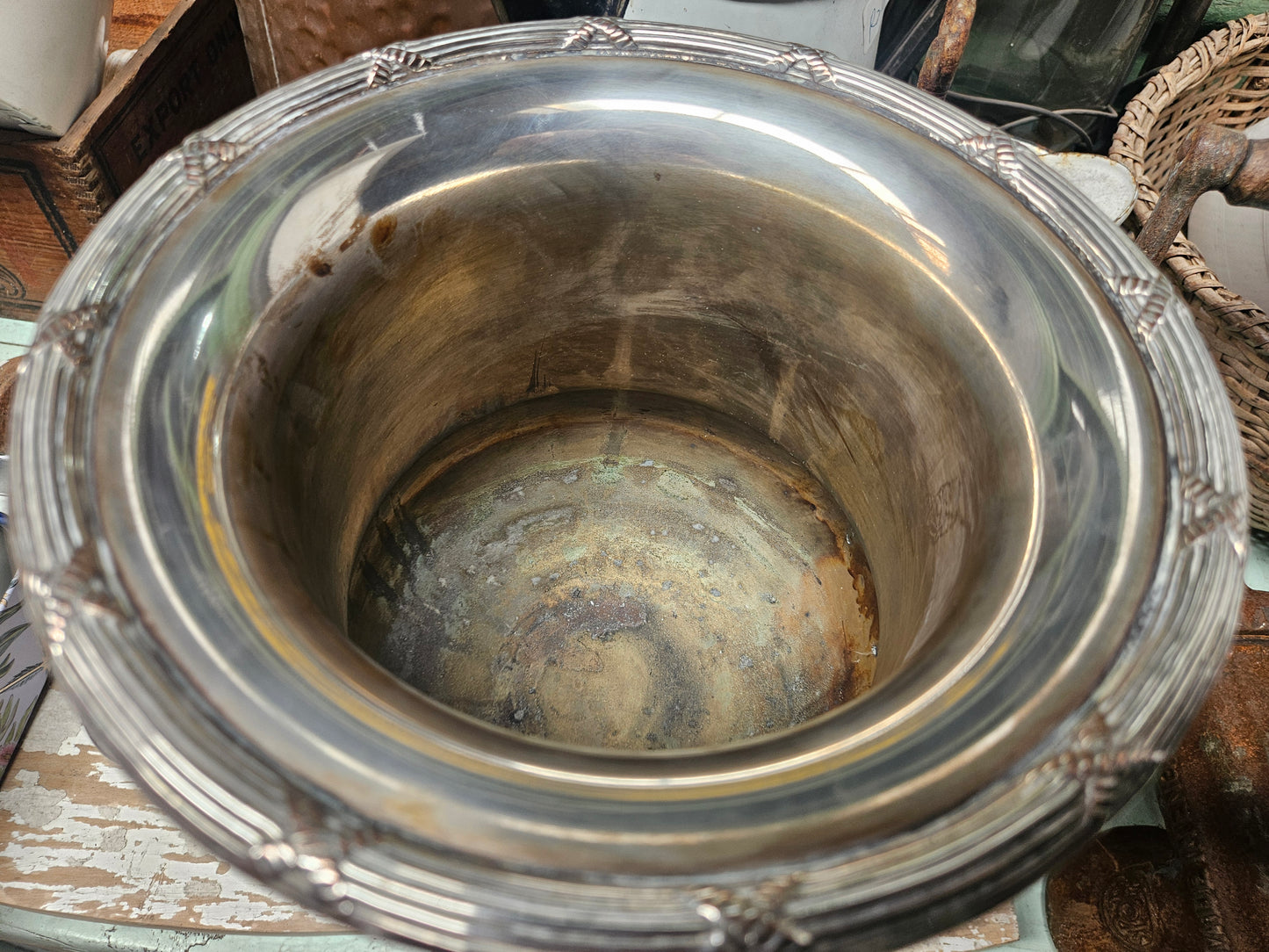 Silver plated rose bowl trophy