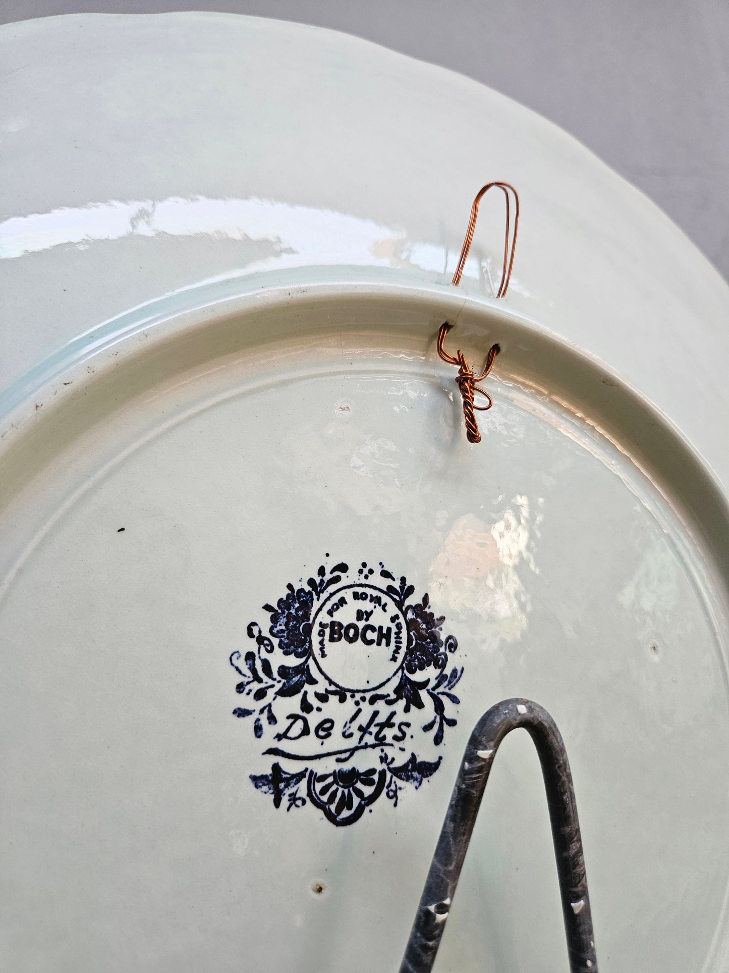 VIntage Boch Delft charger plate
