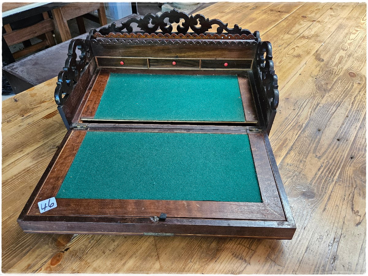 Victorian inlaid writing lap desk