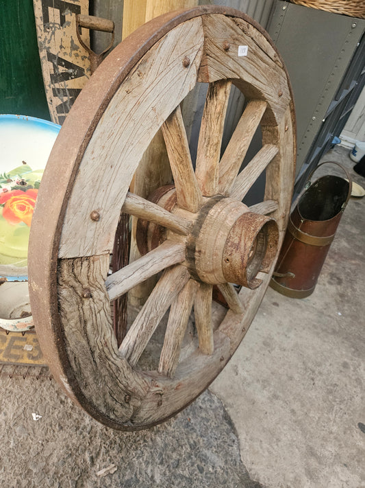 Original antique wagon wheel