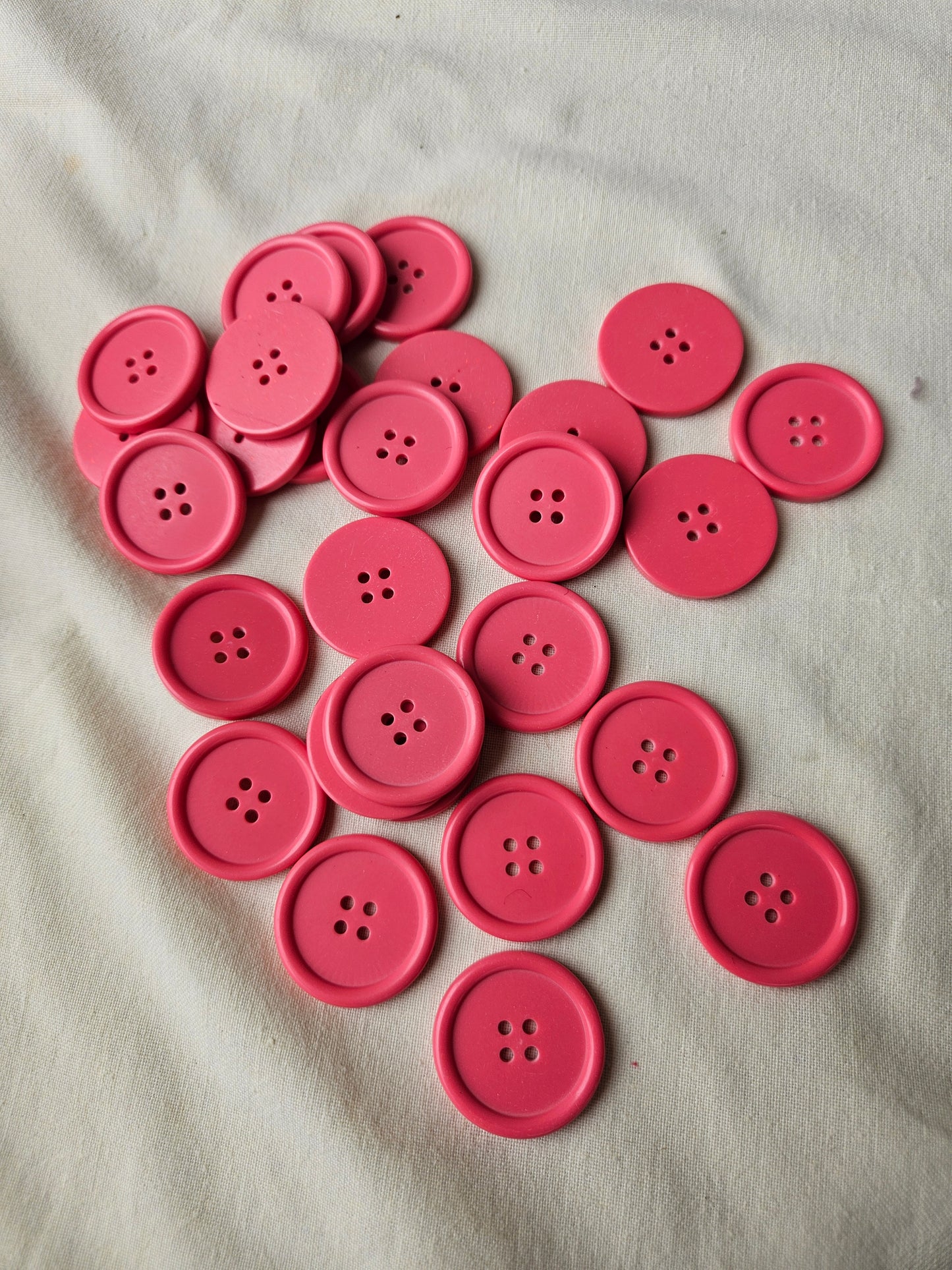 Hot pink buttons