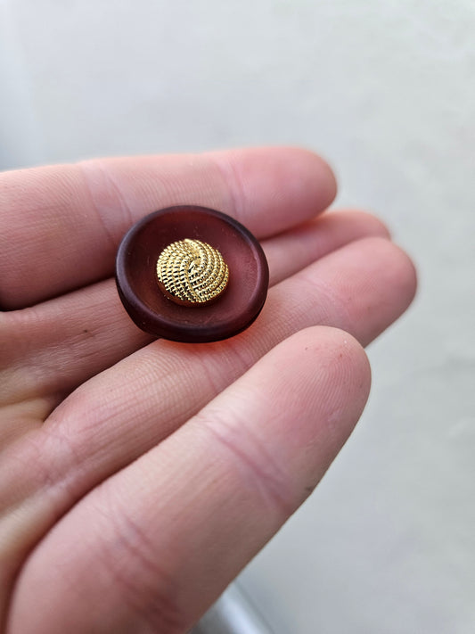 Amber and gold buttons